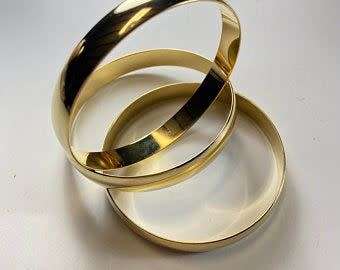 3 X 9CT GOLD BANGLES @ 31.4 GRAMS